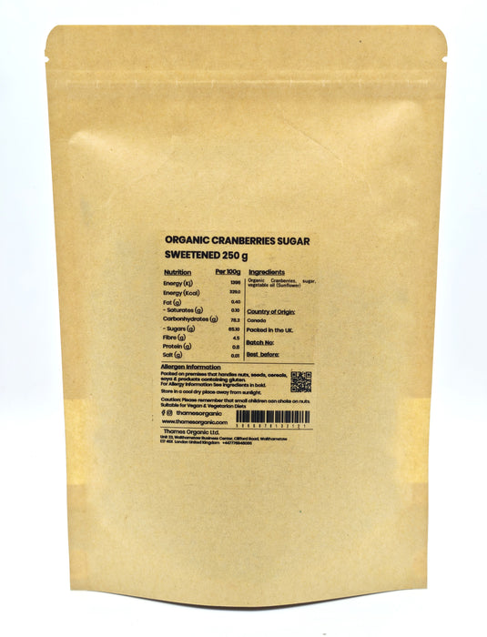Organic Cranberries Sugar Sweetened