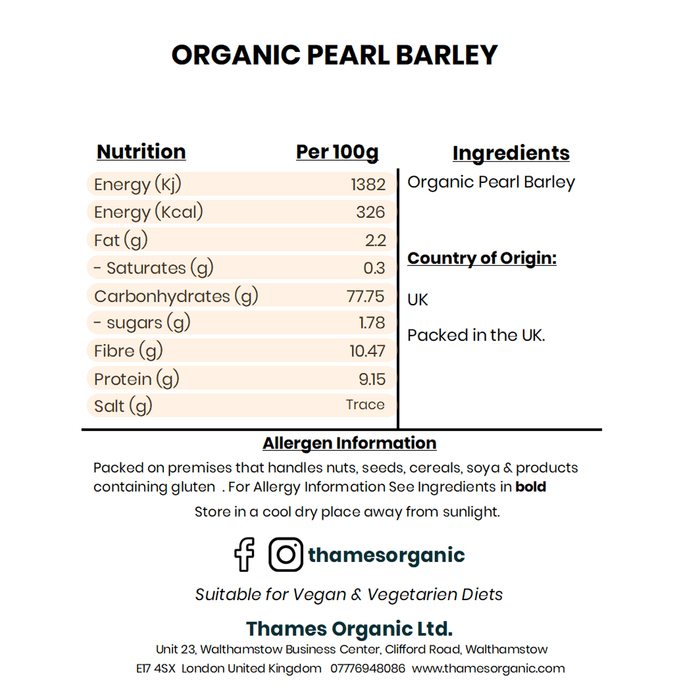 Organic Pearl Barley