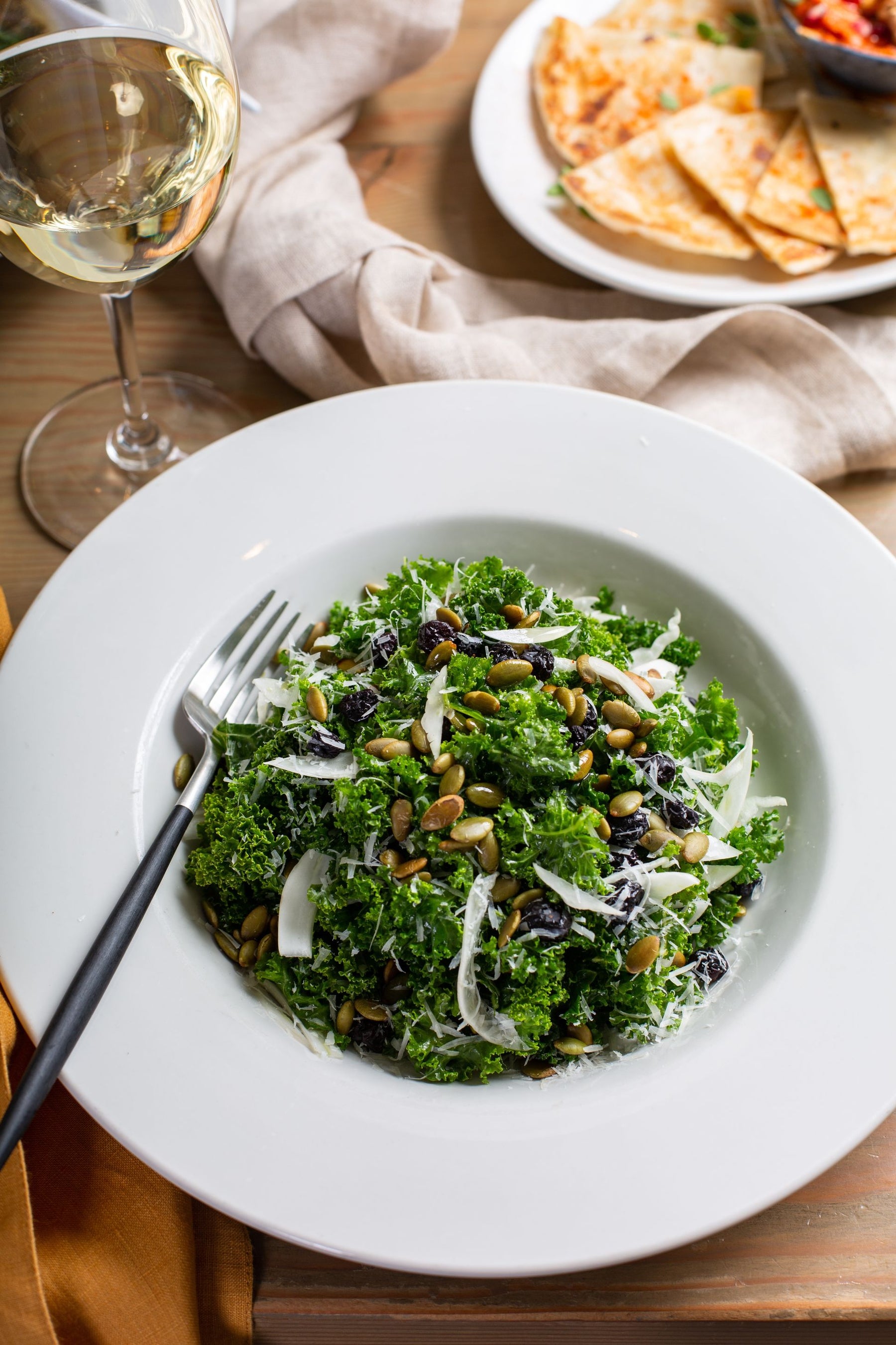 Organic Dried Sour Cherry and Walnut Salad with Lemon Vinaigrette