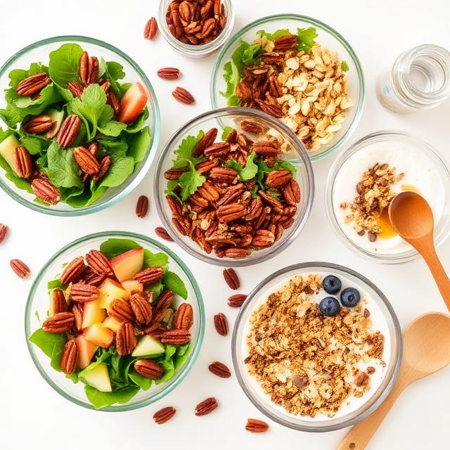 How to Add Organic Pecan Nuts Halves to Salads, Granola, and Yogurt