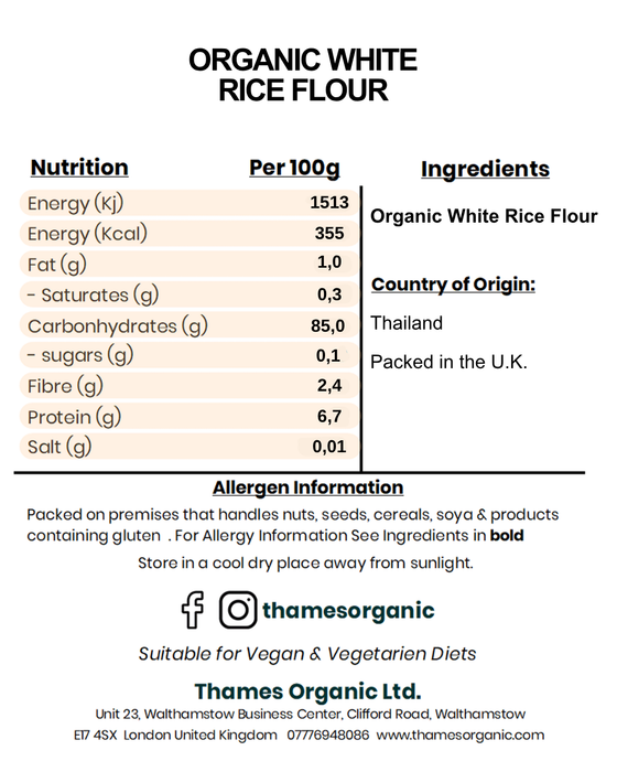 Organic White Rice Flour