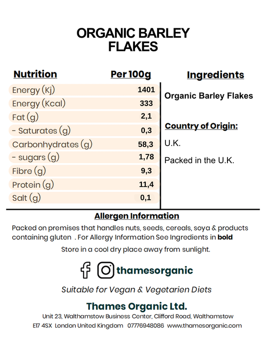 Organic Barley Flakes