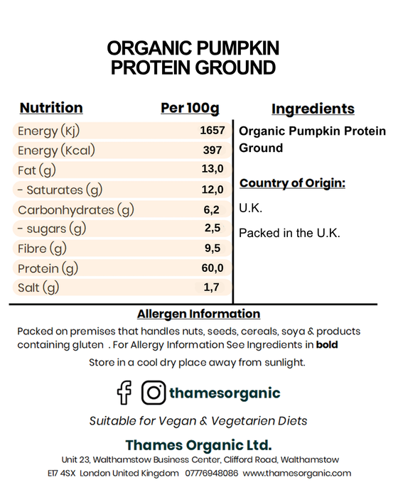 Organic Pumpkin Protein Ground (Roasted)