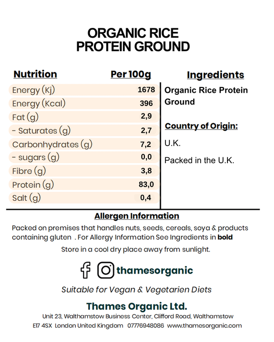 Organic Rice Protein Ground