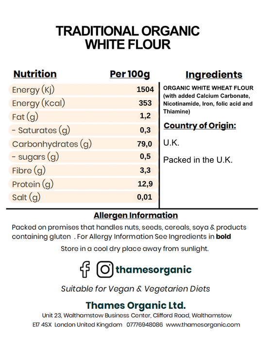 Traditional Organic White Flour
