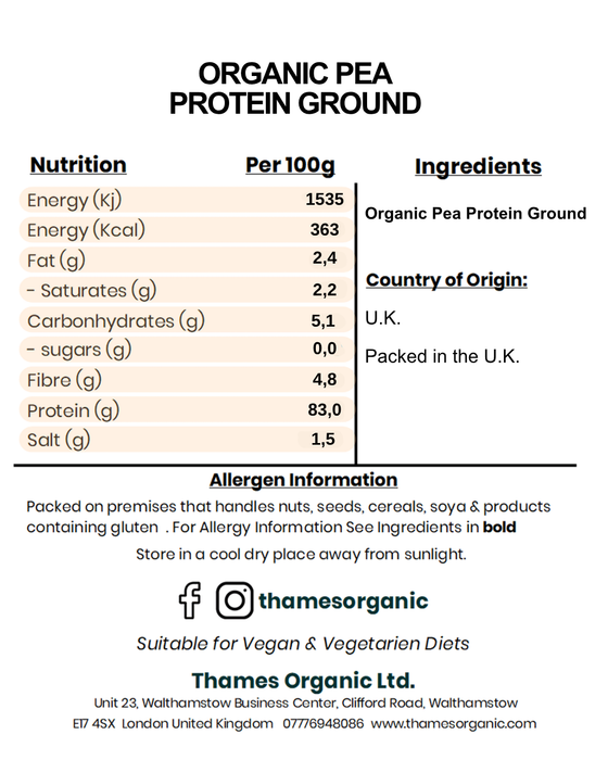 Organic Pea Protein Ground