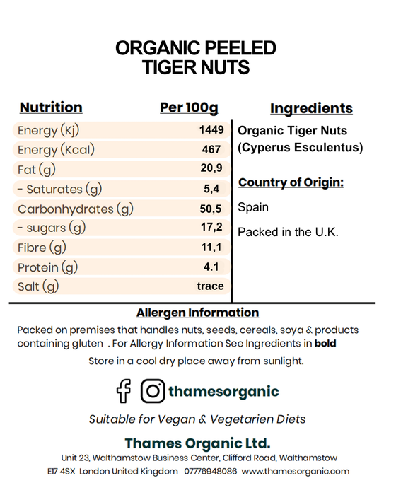 Organic Peeled Tiger Nuts