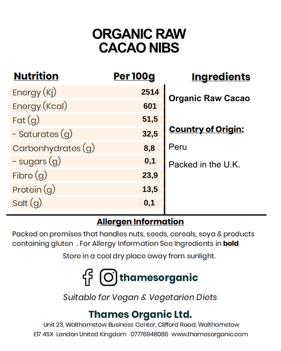 Organic Raw Cacao Nibs
