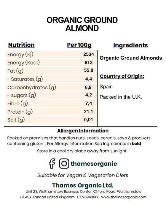 Organic Ground Almond