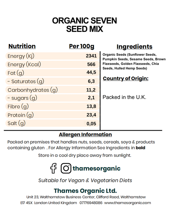 Organic Seven Seed Mix