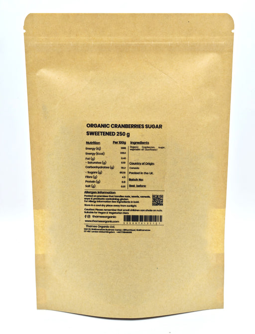 Organic Cranberries Sugar Sweetened