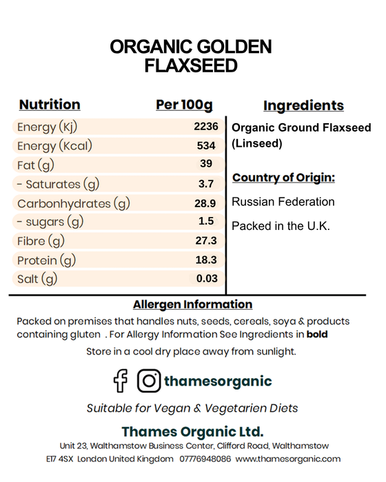 Organic Golden Flaxseed | Linseed