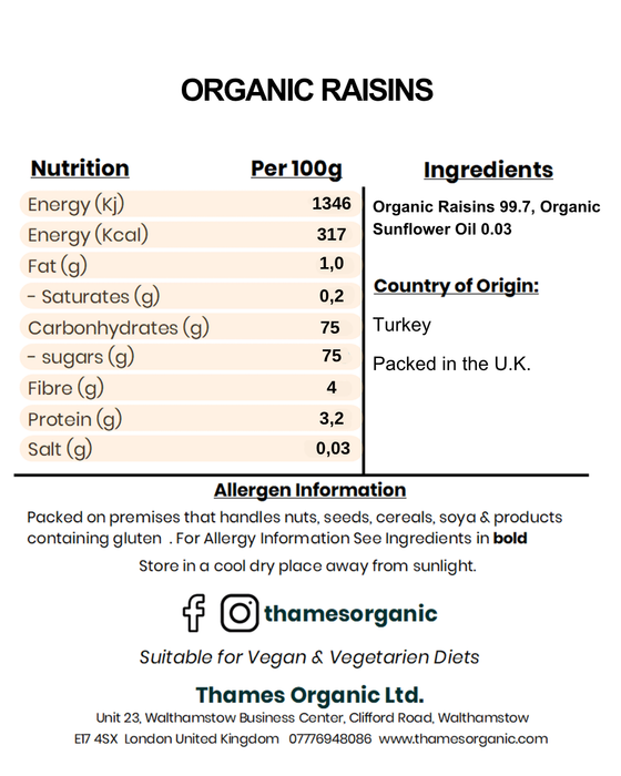 Organic Raisins