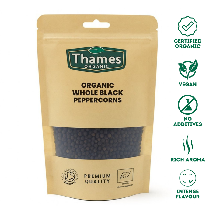Organic Whole Black Peppercorns
