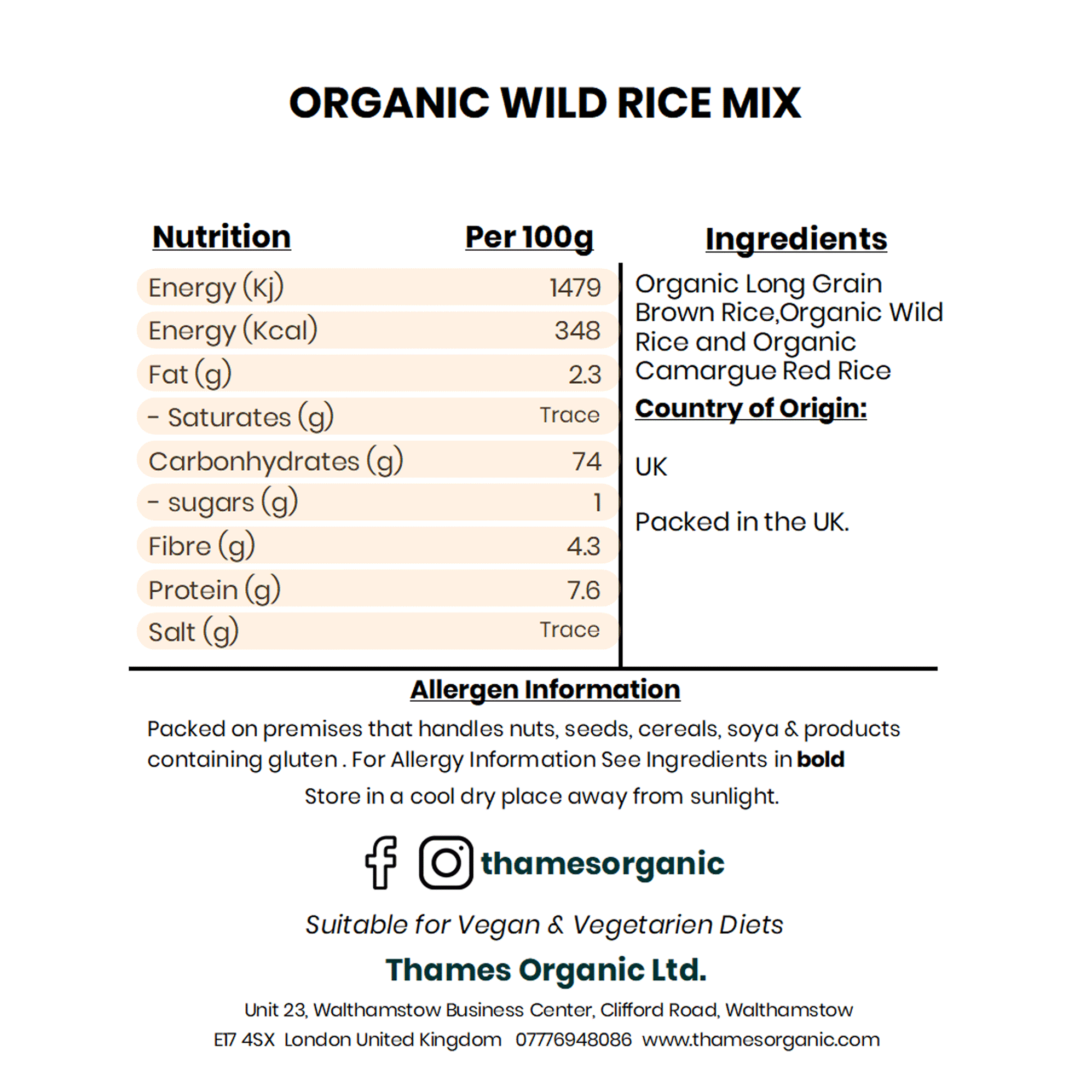 Organic Wild Rice Mix — Thames Organic