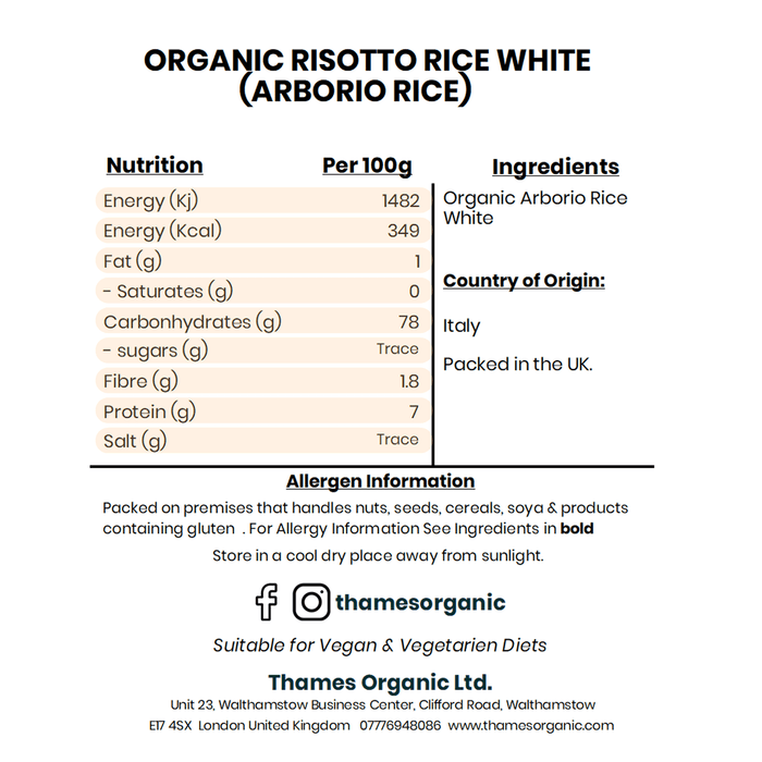 Organic Risotto Rice