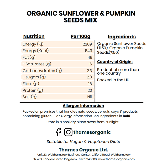 Organic Sunflower & Pumpkin Seeds Mix